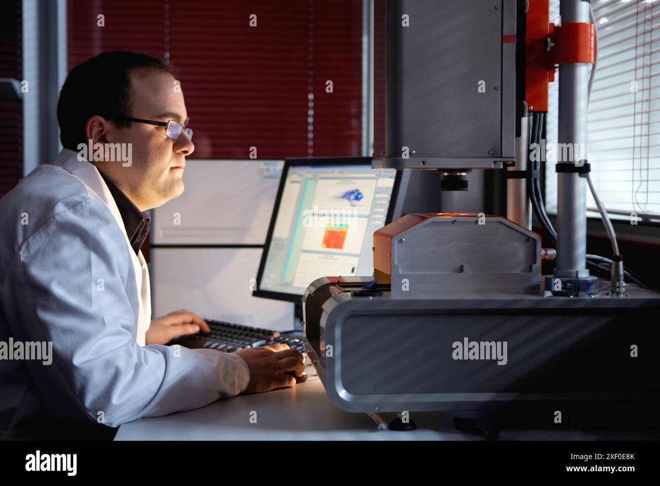 Analysis of hyperspectral imaging data in the infrared range, Tecnalia Research & Innovation Center, Zamudio, Bizkaia, Euskadi, Spain Stock Photo