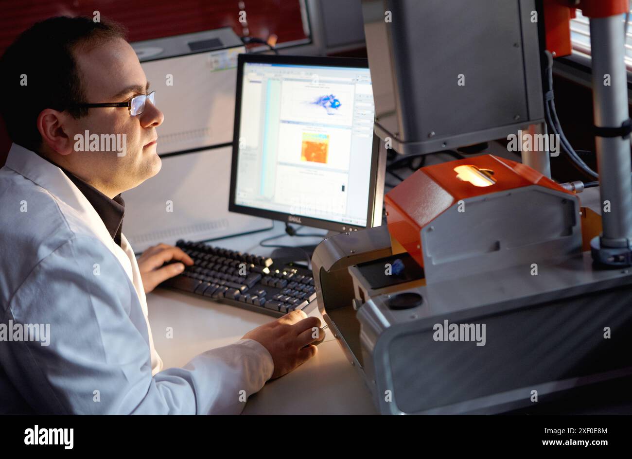 Analysis of hyperspectral imaging data in the infrared range, Tecnalia Research & Innovation Center, Zamudio, Bizkaia, Euskadi, Spain Stock Photo