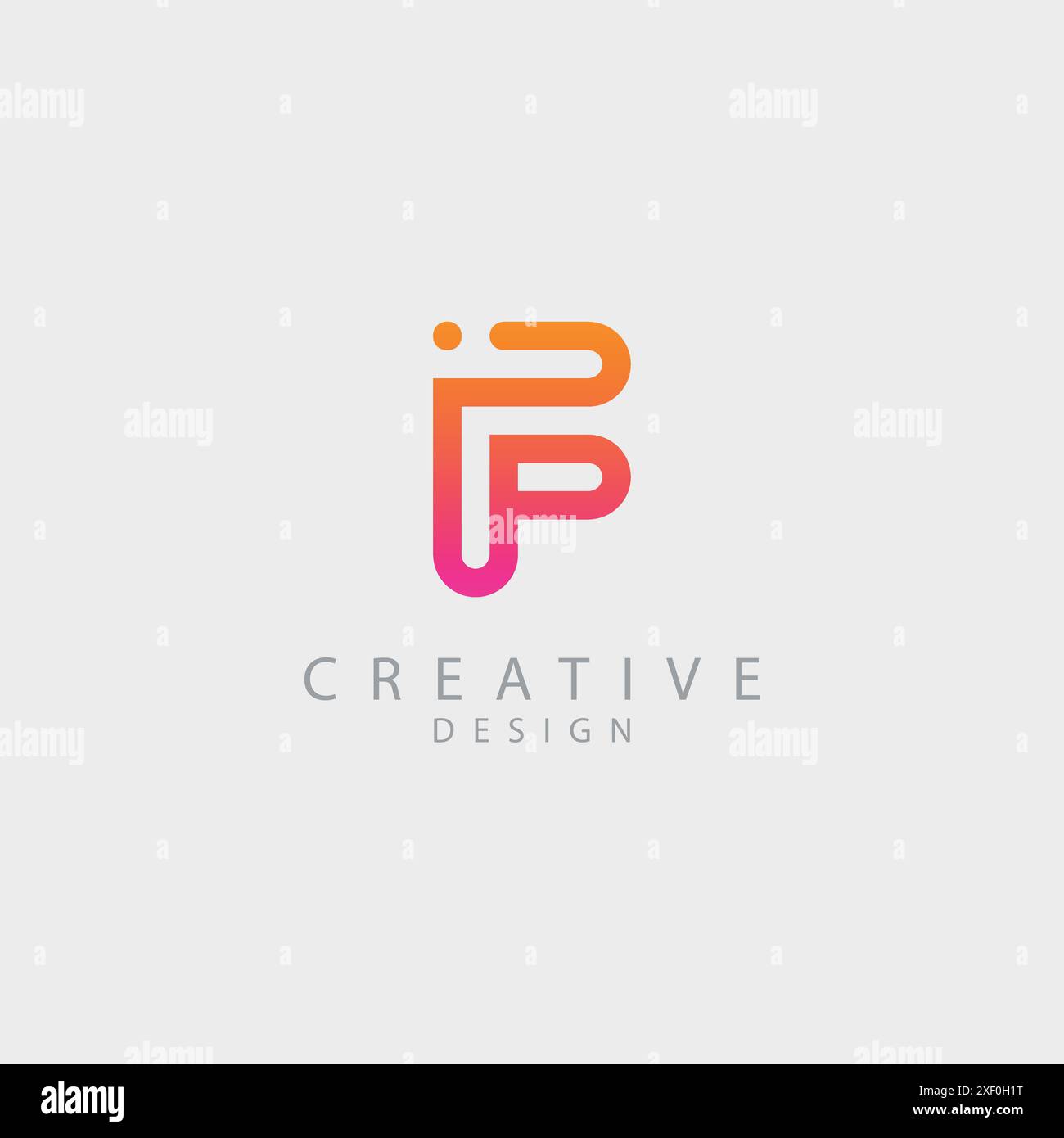 Initial letter F logo icon design vector elements Stock Vector