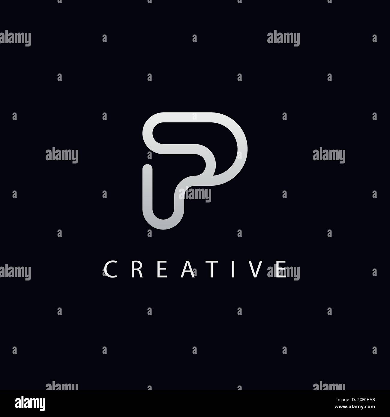 Initial P Letter logo icon design template elements. Stock Vector