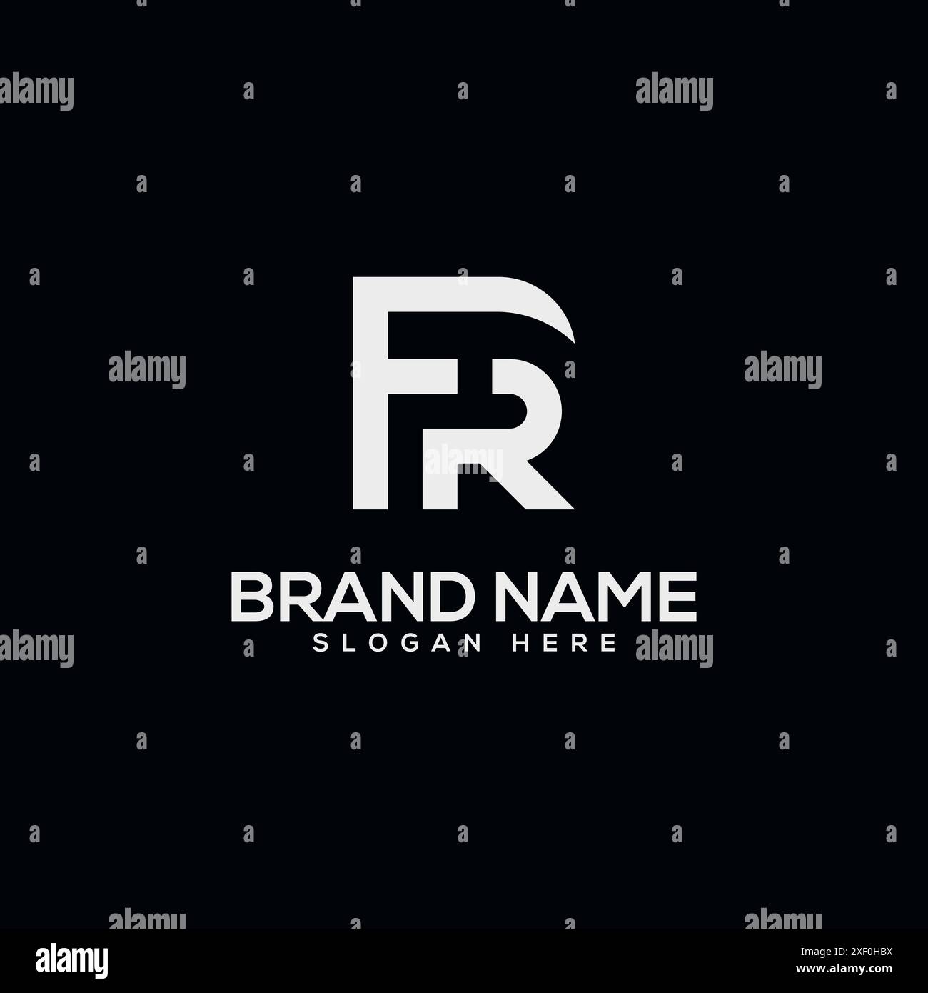 Initial letter FG GF logo design template. Stock Vector