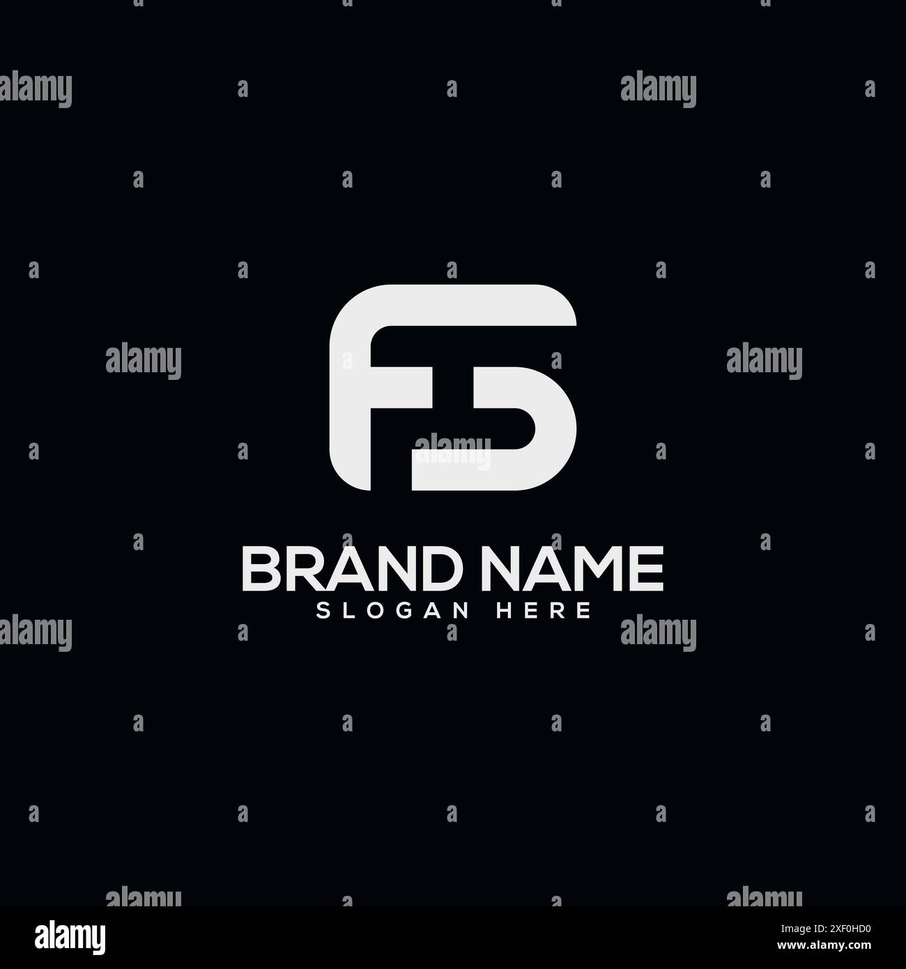 Letter FG GF monogram icon logo design template vector. Stock Vector