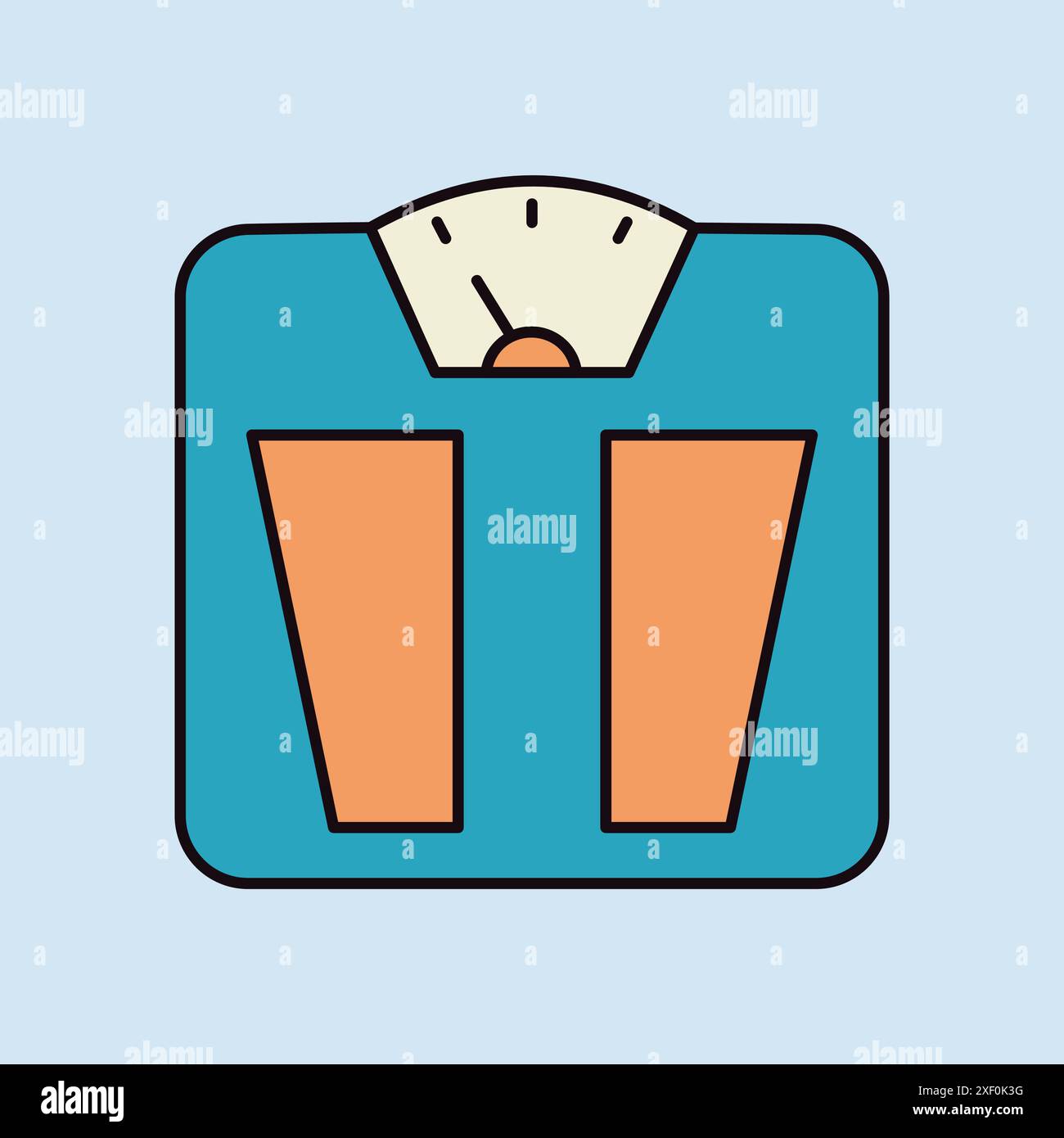 Floor scales icon outline hi-res stock photography and images - Alamy
