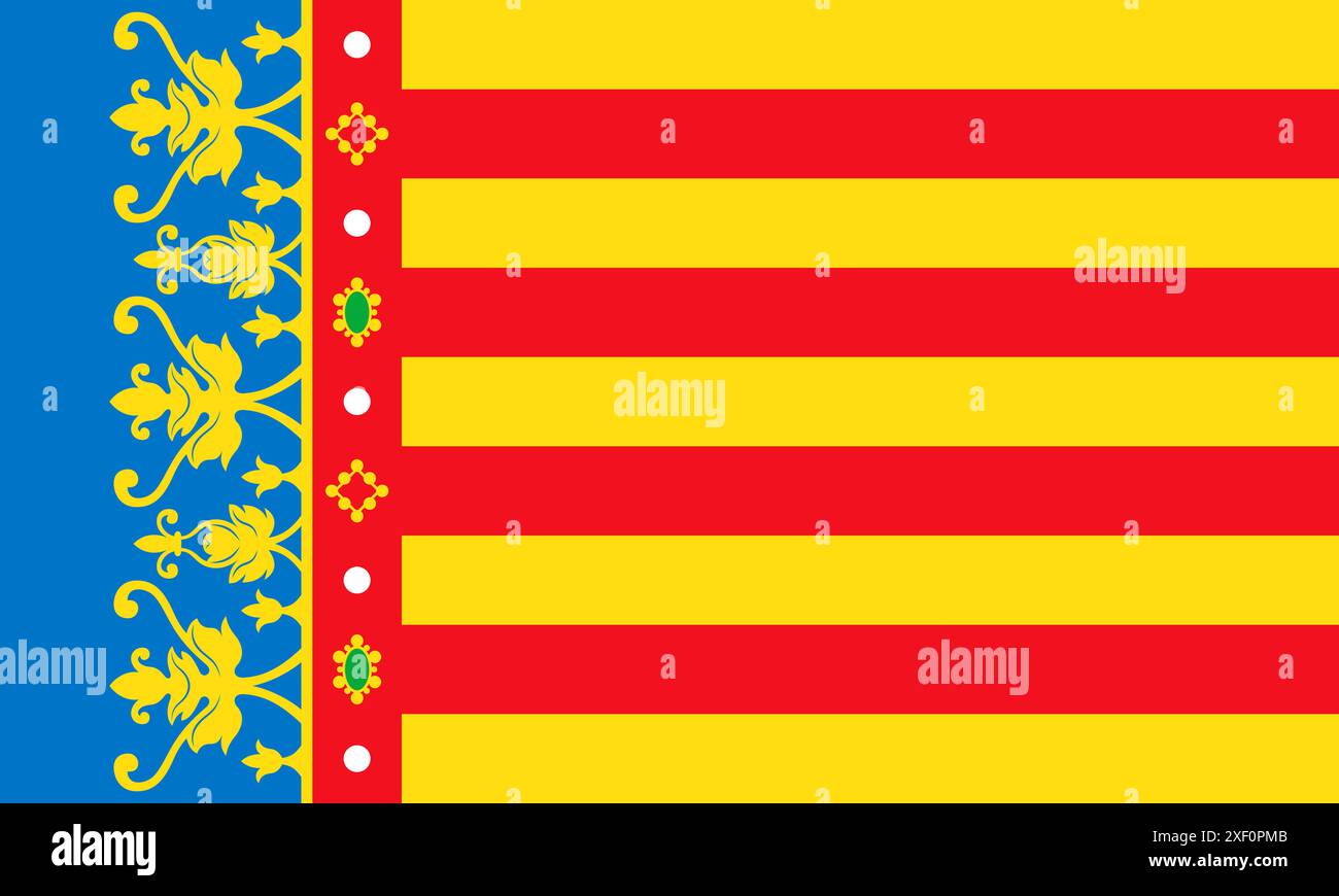Flag of Valencia and Valencian Community Stock Vector Image & Art - Alamy