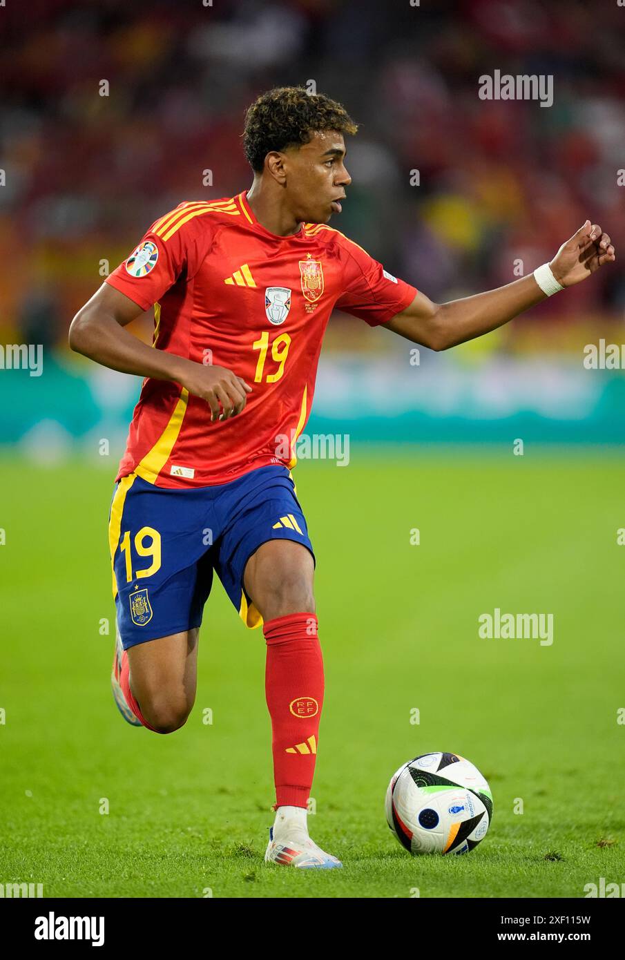 Spain's Lamine Yamal during the UEFA Euro 2024, round of 16 match at