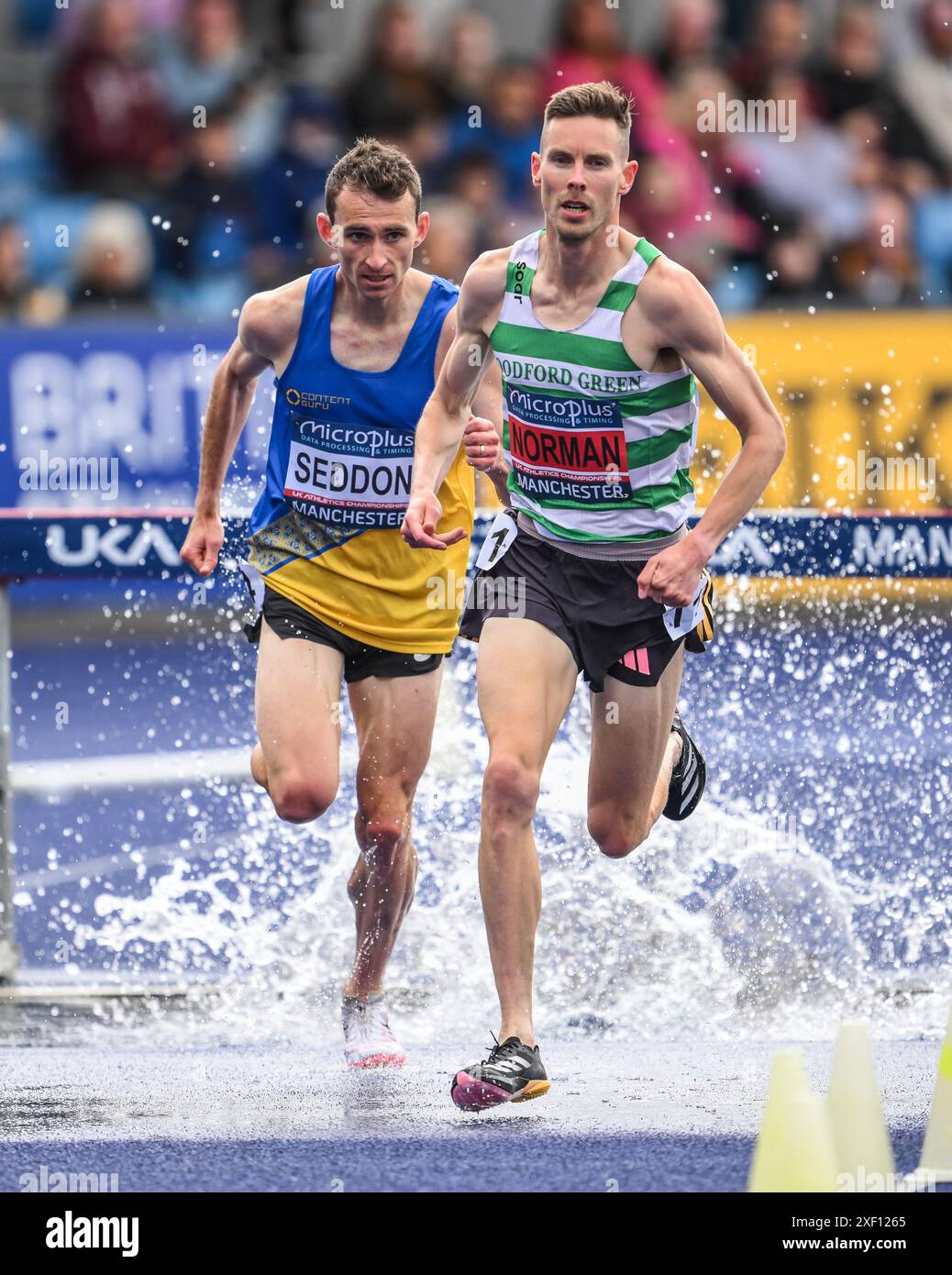 Phil Norman Leads The Mens 3000m Steeplechase During The Microplus UK Phil Norman Leads The Mens 3000m Steeplechase During The Microplus UK