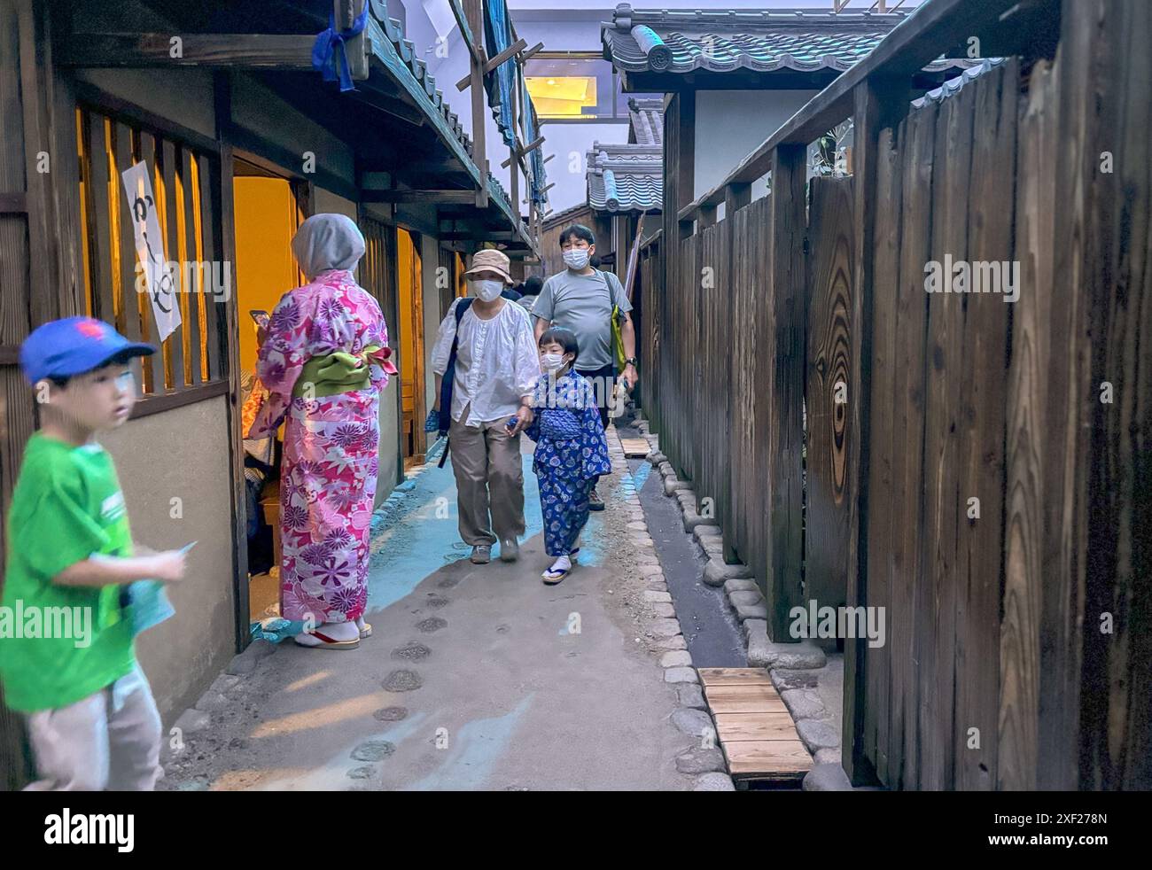 Visitors during visit to the Osaka Museum of Housing and Living in