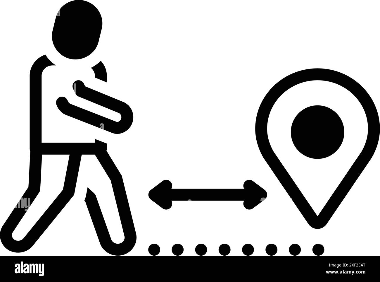 Icon for distance, location Stock Vector Image & Art - Alamy