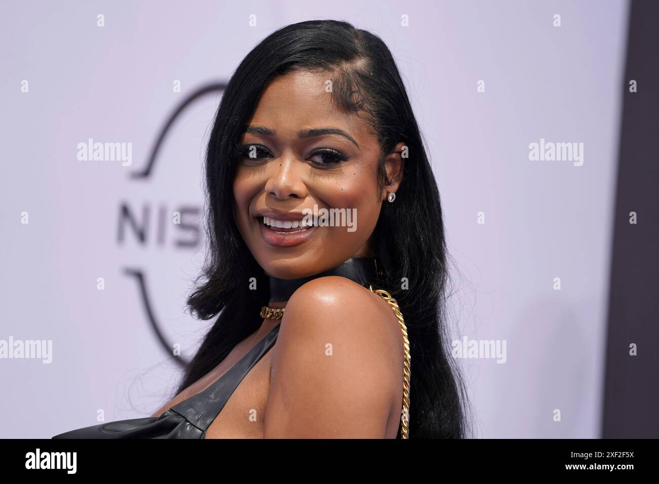 Lady London arrives at the BET Awards on Sunday, June 30, 2024, at the ...