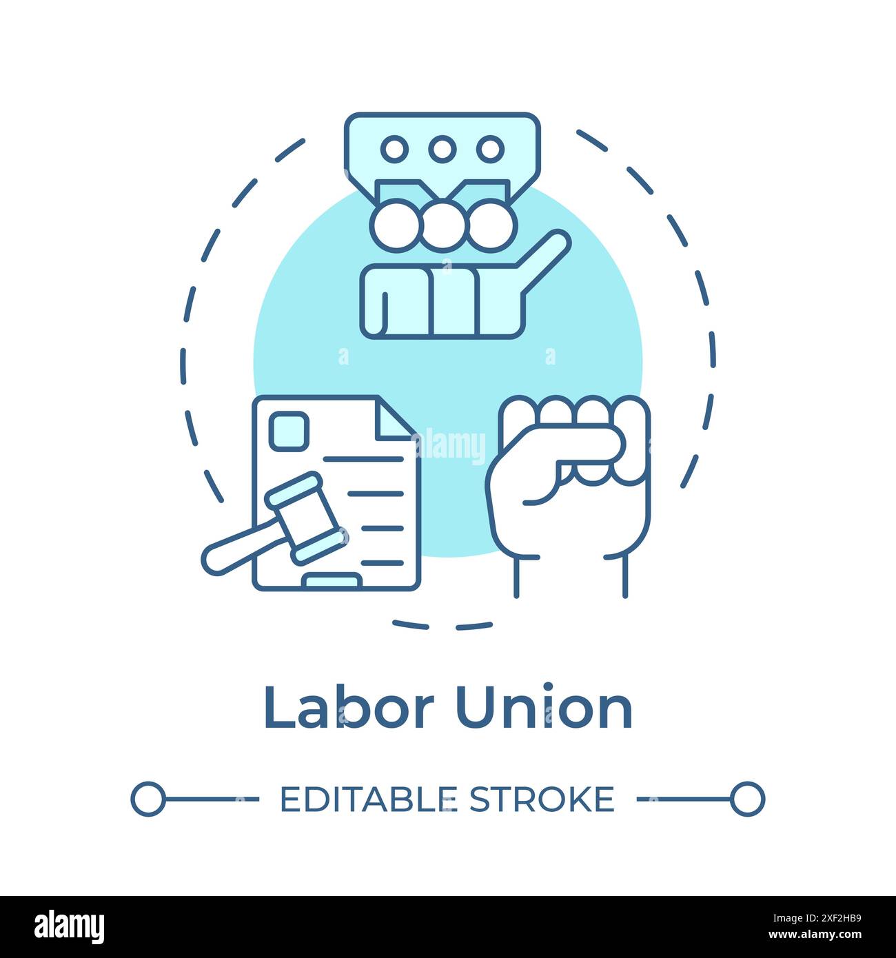 Labor union soft blue concept icon Stock Vector Image & Art - Alamy