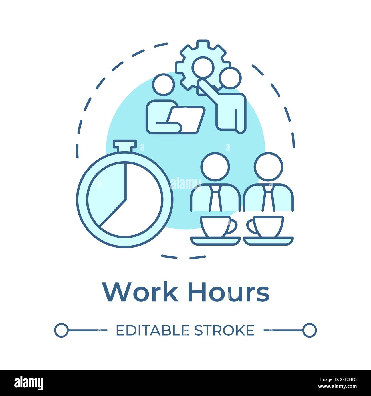 Work hours soft blue concept icon Stock Vector Image & Art Alamy
