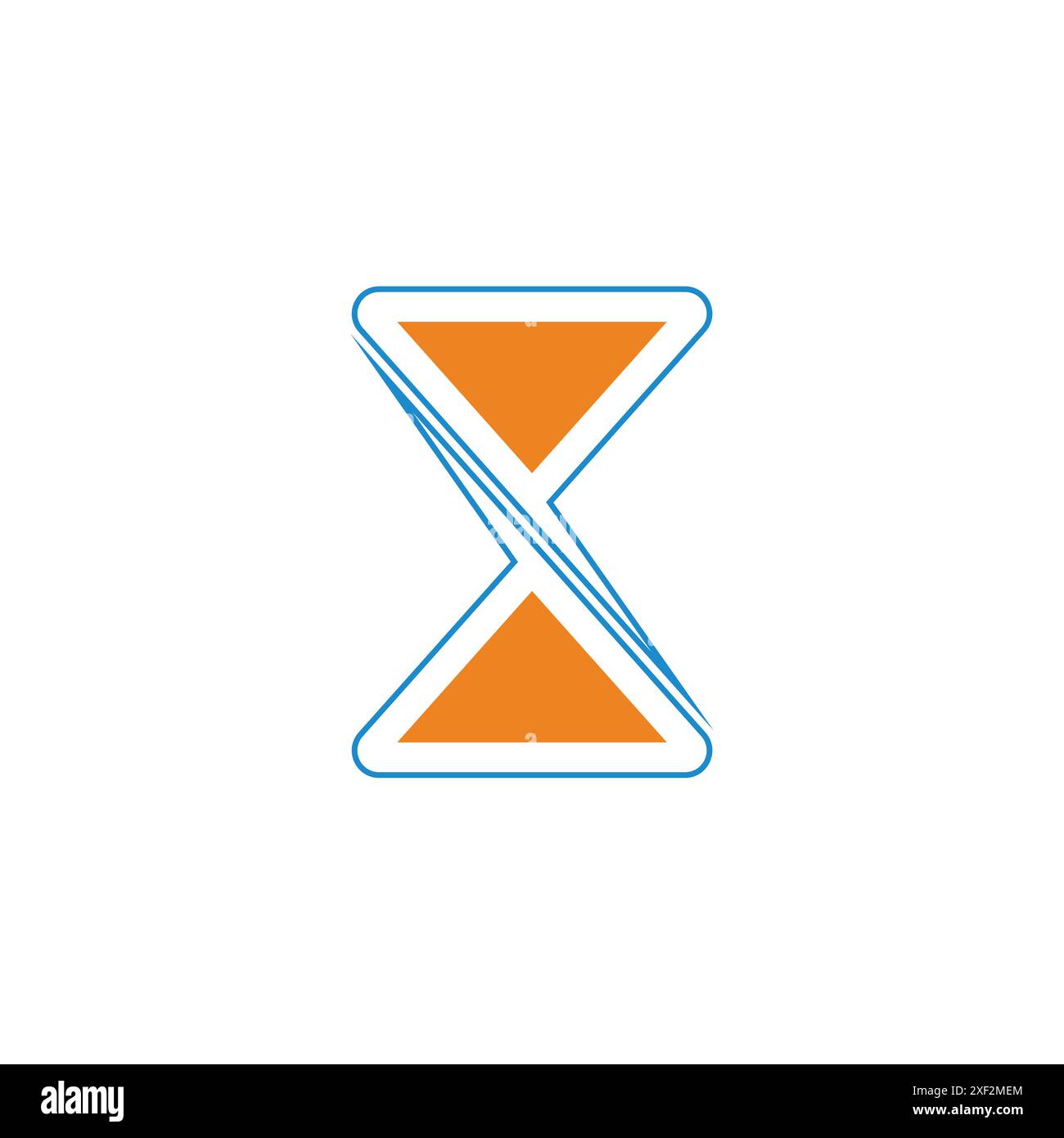 sand watch triangles simple geometric logo vector Stock Vector