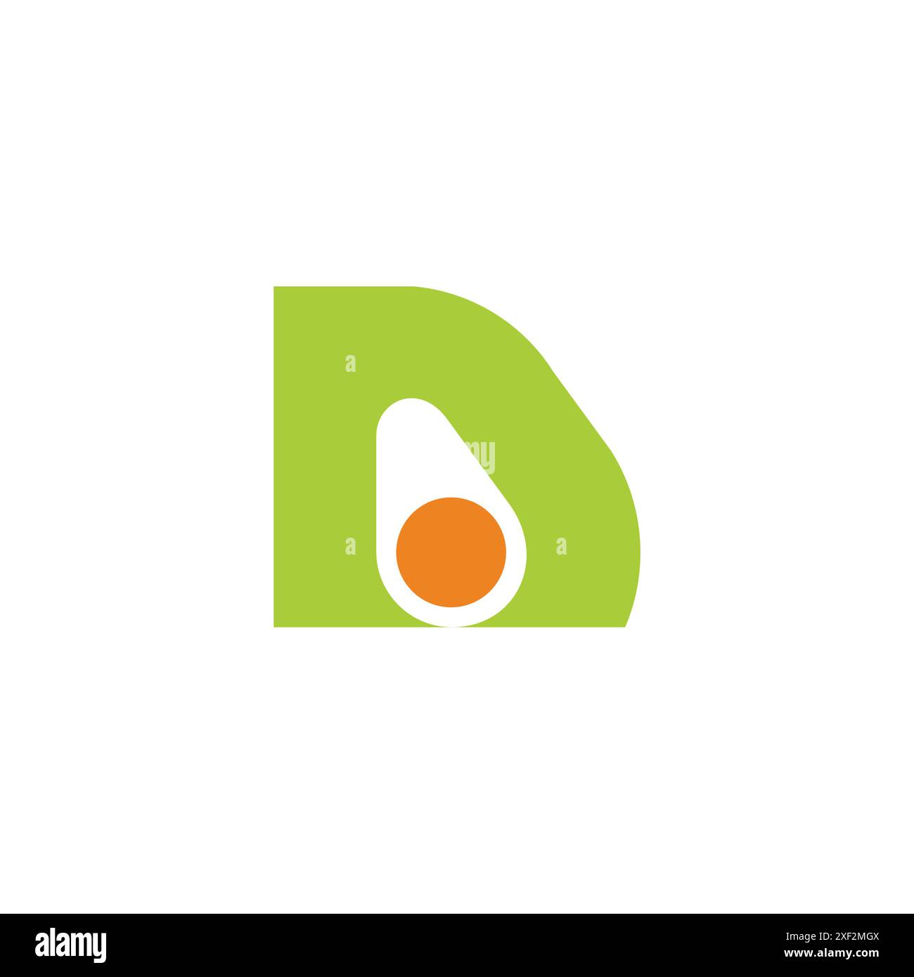 letter d abstract avocado colorful logo vector Stock Vector