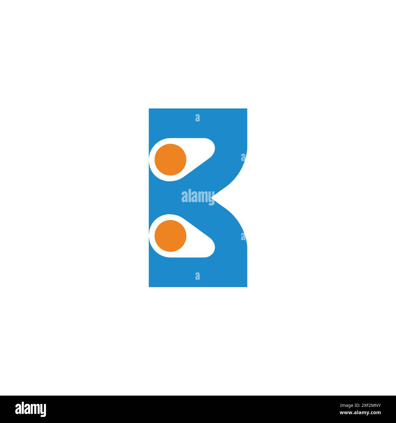 letter b button simple colorful abstract logo vector Stock Vector