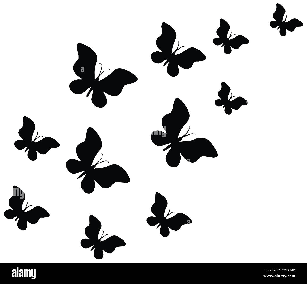 Butterflies isolated on a white background Stock Vector Image & Art - Alamy