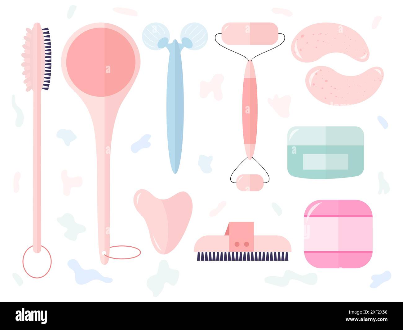 Set of anti cellulite skin care items Stock Vector