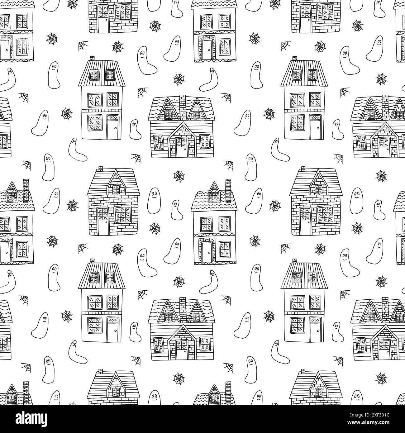 Hand drawn country house with ghost Stock Vector Image & Art - Alamy