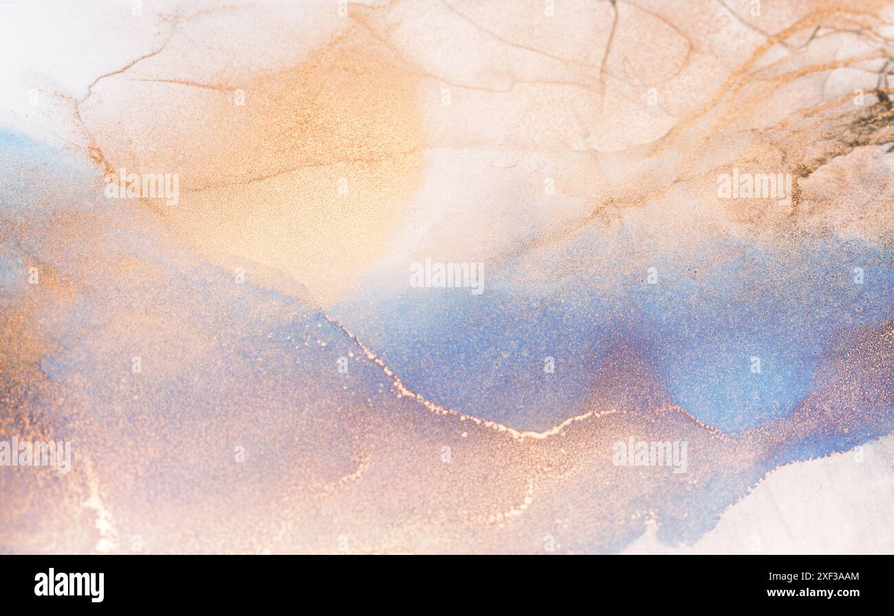 Abstract blue gold colors hi-res stock photography and images - Alamy