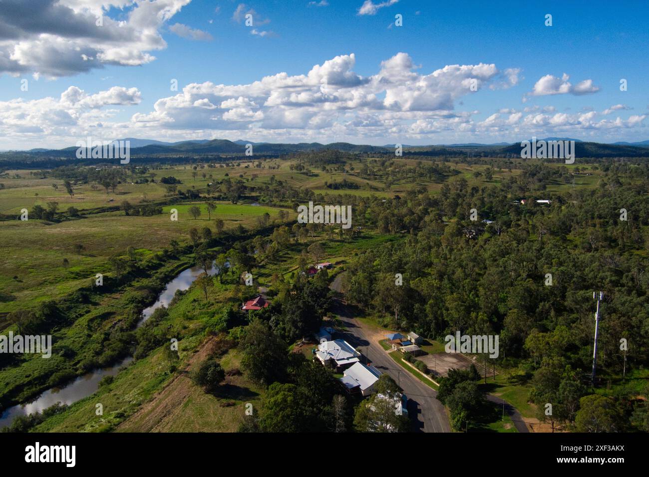 Aerial of Woolooga South Burnett Region Queensland Australia Stock Photo