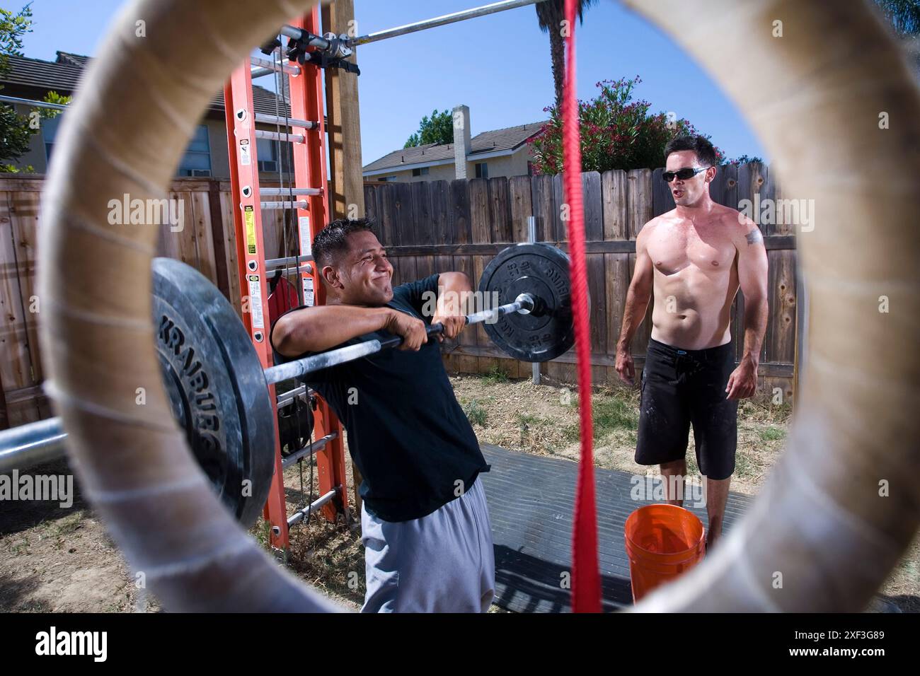 Working out in backyard sale