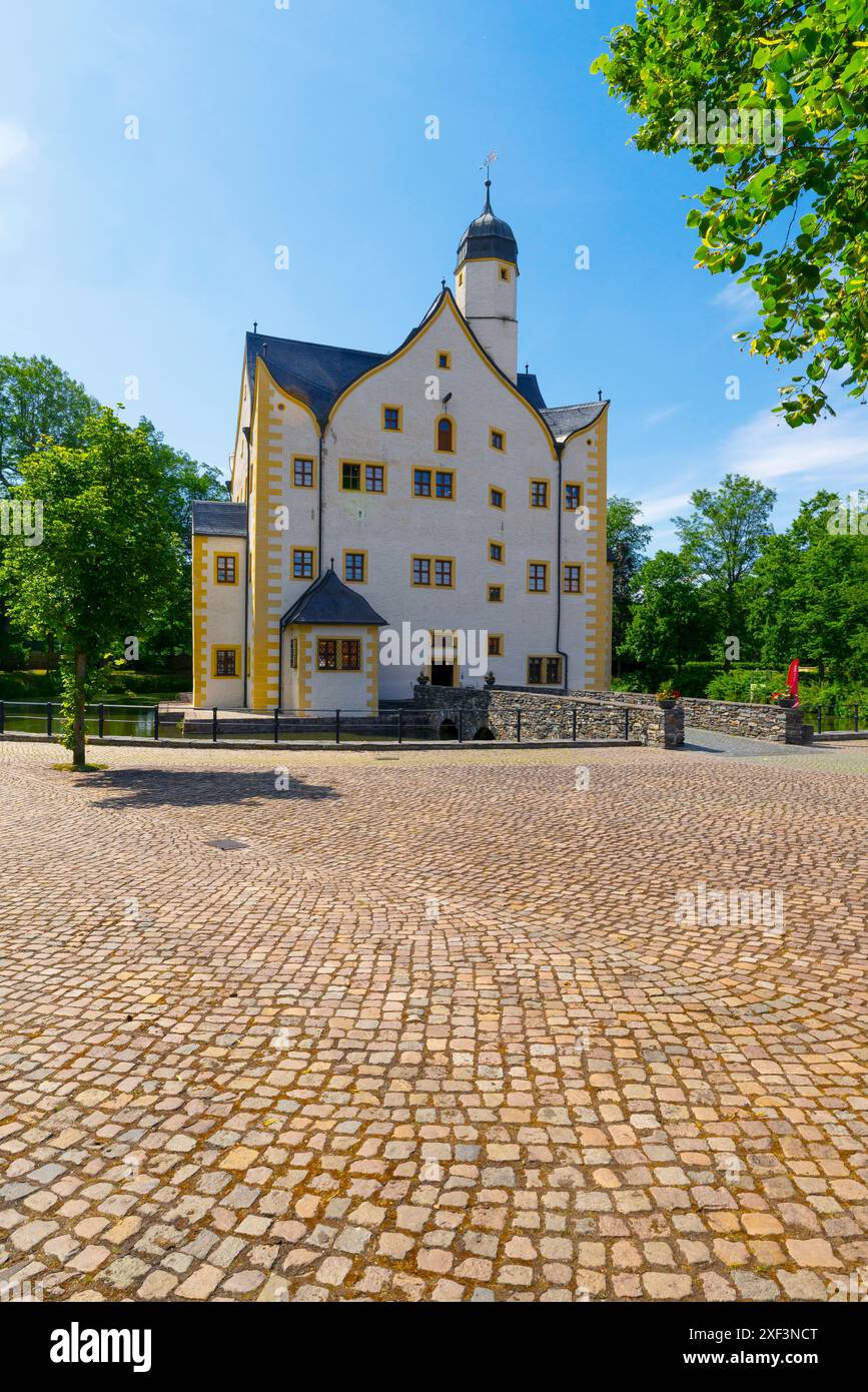 Water castle Klaffenbach built during the Renaissance period (around ...