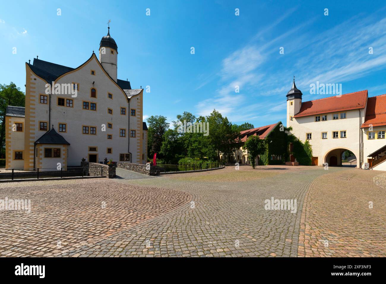 Water castle Klaffenbach built during the Renaissance period (around ...