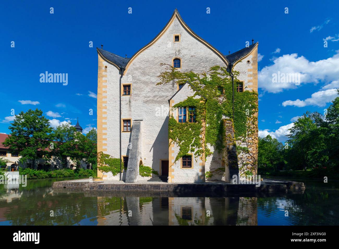 Water castle Klaffenbach built during the Renaissance period (around ...