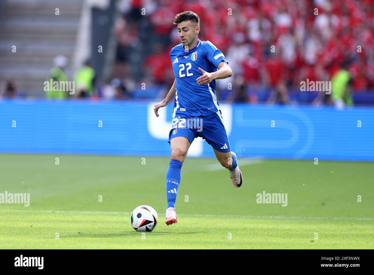 Stephan El Shaarawy of Italy in action during the Uefa Euro 2024 round of 16 match between Switzerland and Italy at Olympic Stadium on June 29, 2024 in Berlin, Germany . Stock Photo