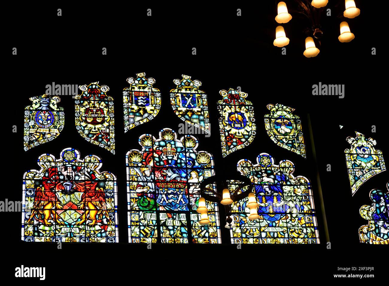 Stained Glass Windows Guildhall Derry Stock Photo - Alamy