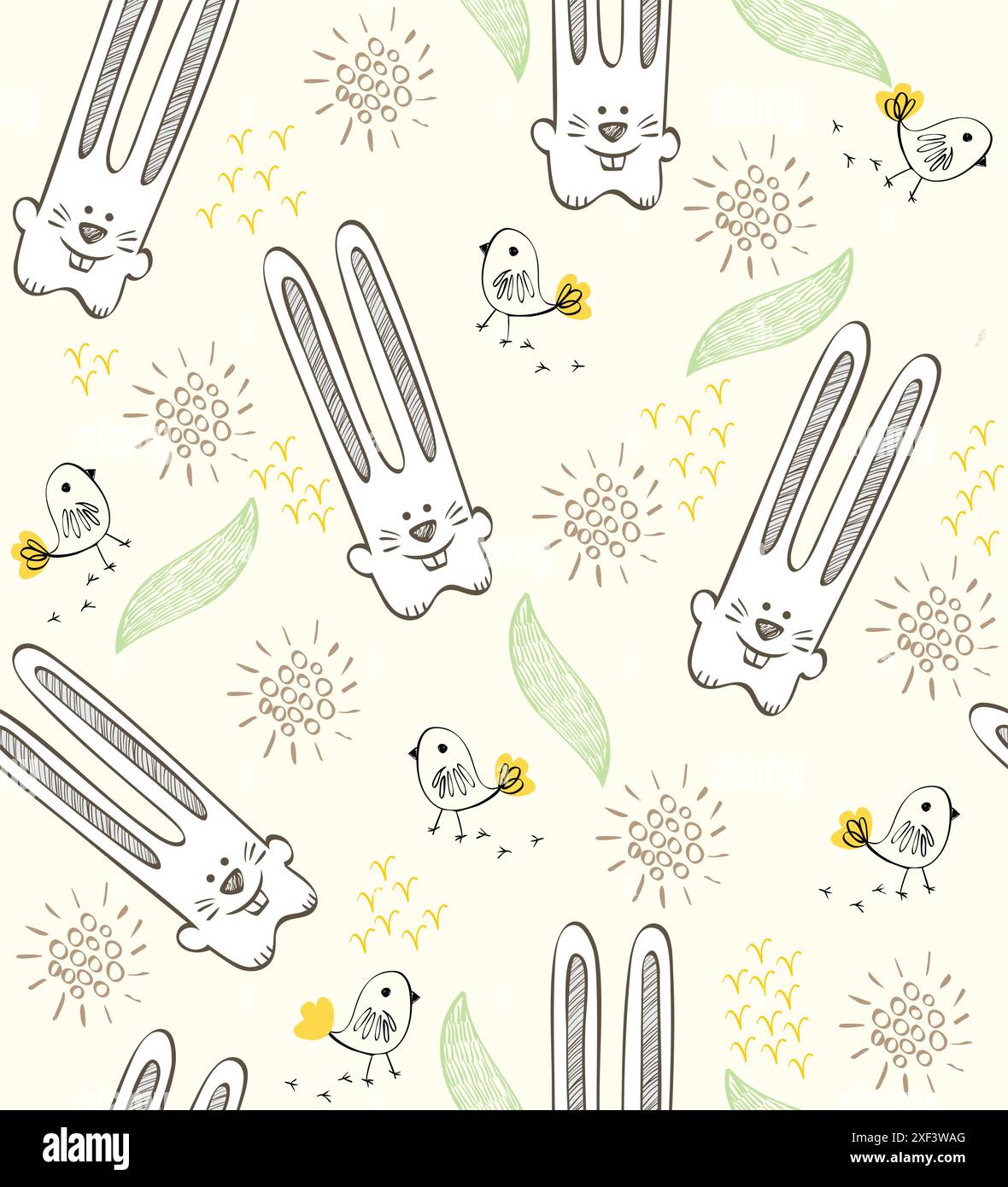 Cute hand draw seamless pattern for kids Stock Vector Image & Art - Alamy