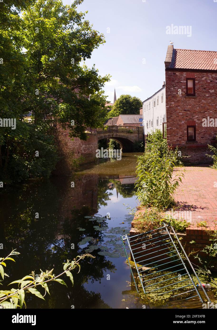 River Foss Georgian bridge in the centre of York Stock Photo