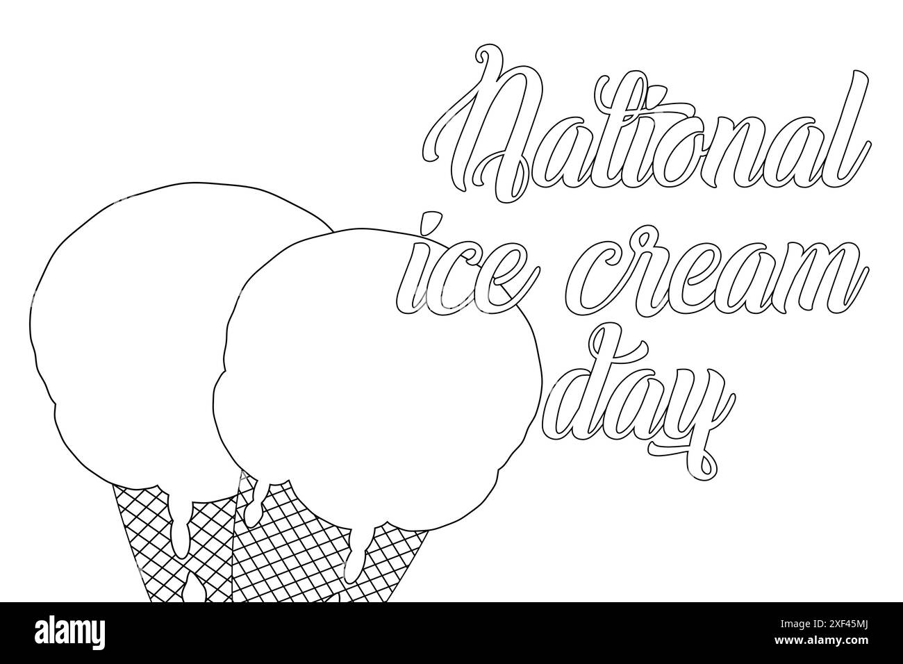Celebrate National Ice Cream Day with this fun and festive coloring