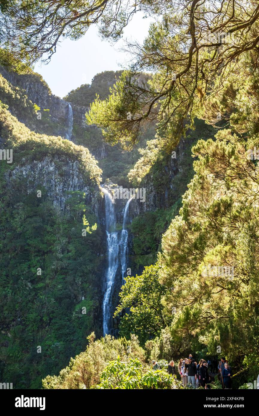 Levada walks around the Valley of Rabaçal,Madeira Descending from the ...