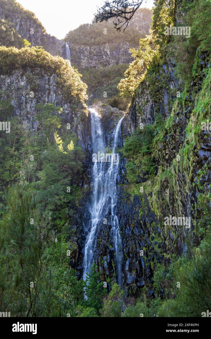 Levada walks around the Valley of Rabaçal,Madeira Descending from the ...