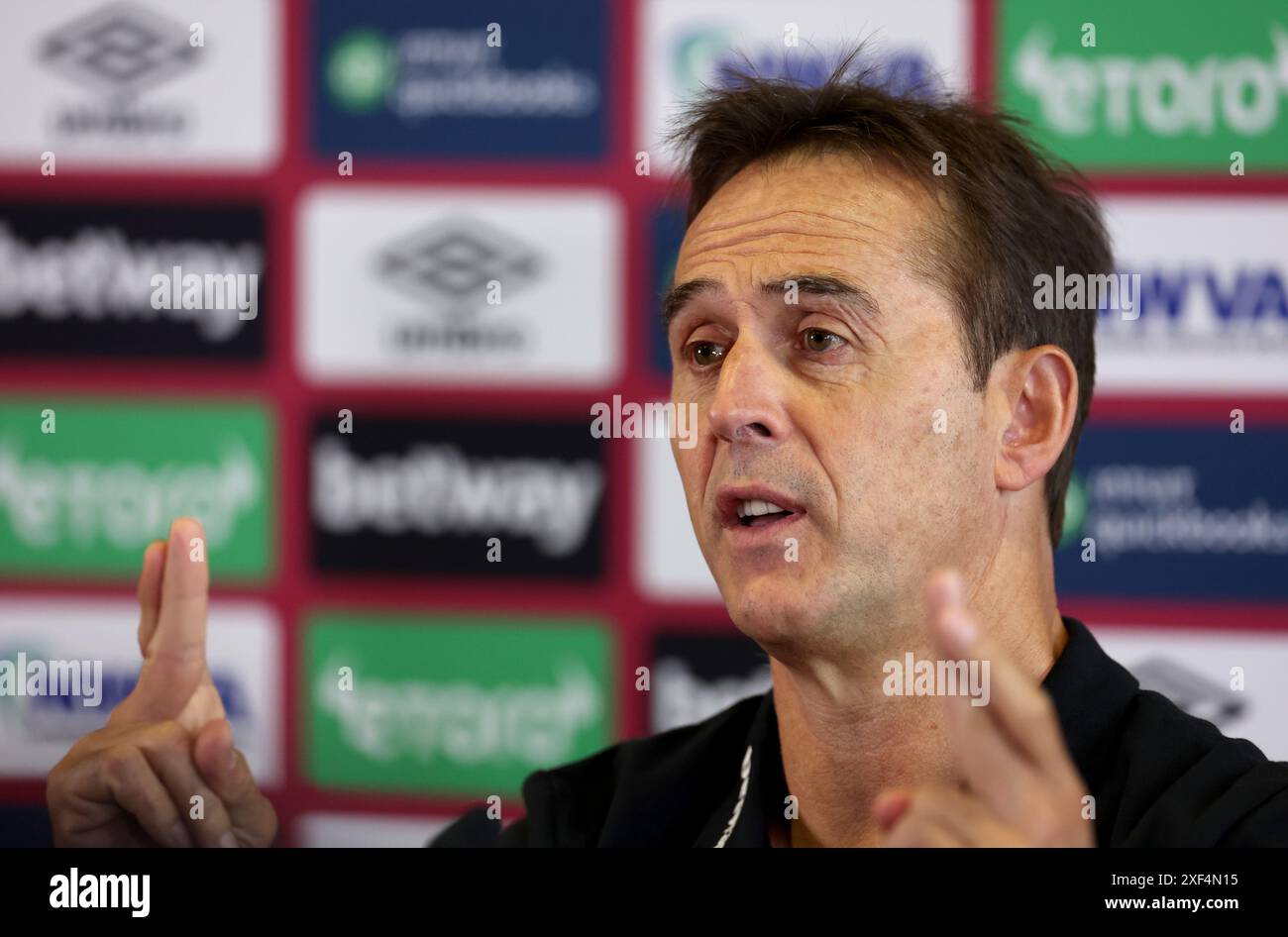 New West Ham United manager Julen Lopetegui during a press conference
