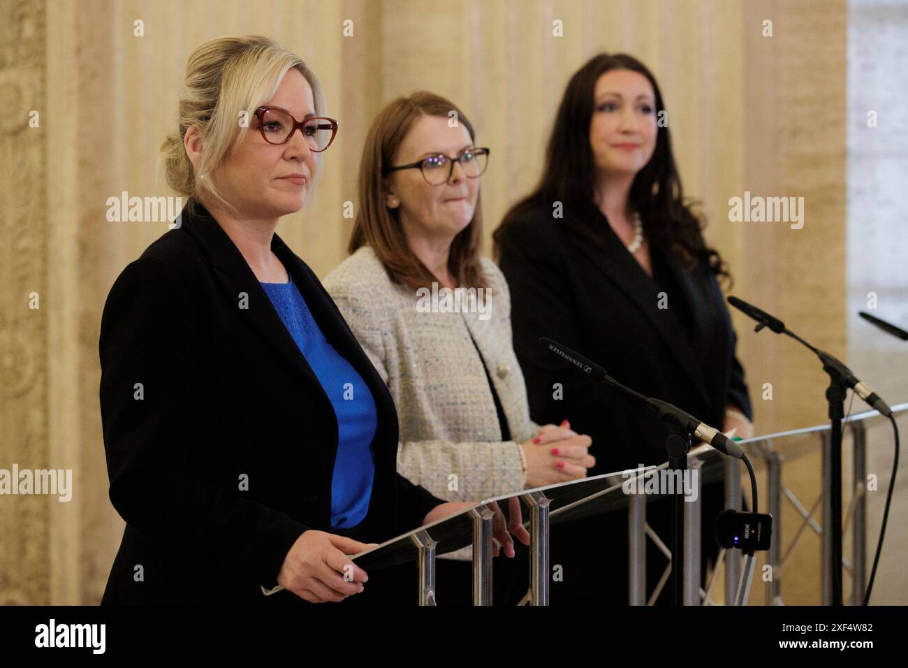  left to right first minister of northern ireland michelle o neill