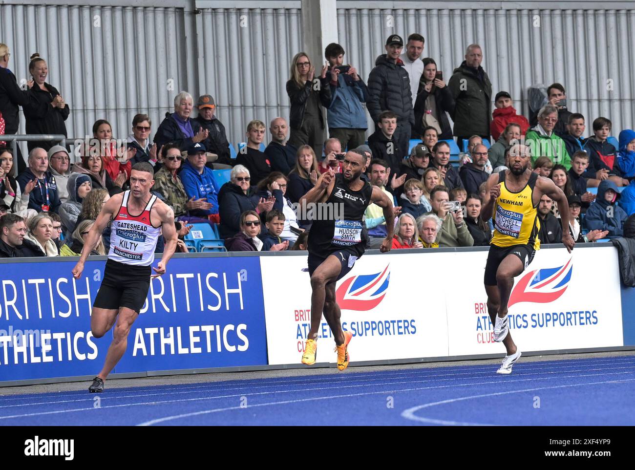 Richard Kitty, Matthew HudsonSmith and Nethaneel MitchellBlake competing in the men
