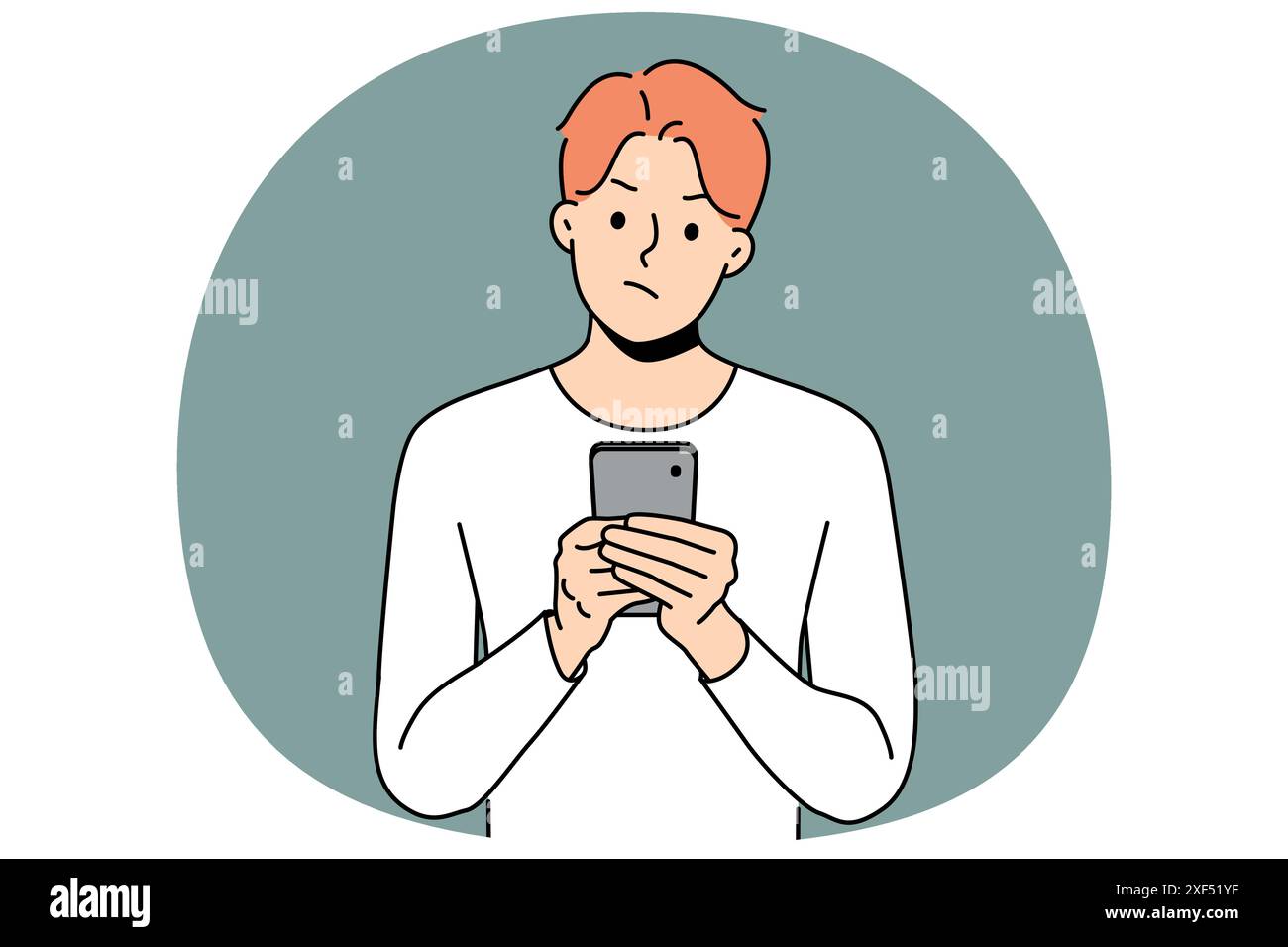 Spam message bad news man Stock Vector Images - Alamy
