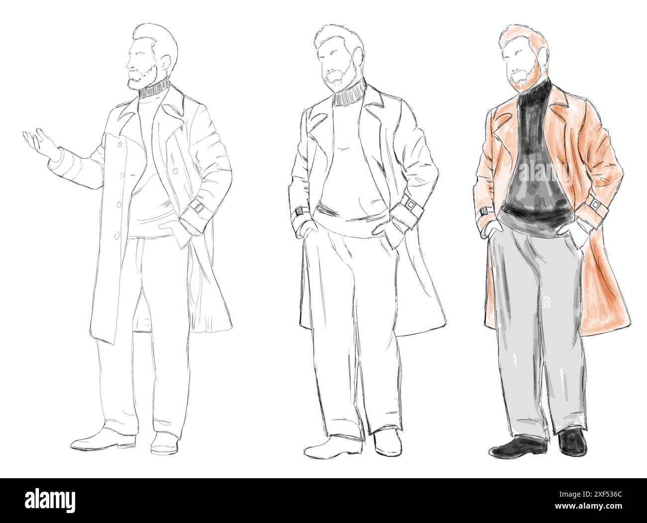 Man drawing fashion sketches hi-res stock photography and images - Alamy