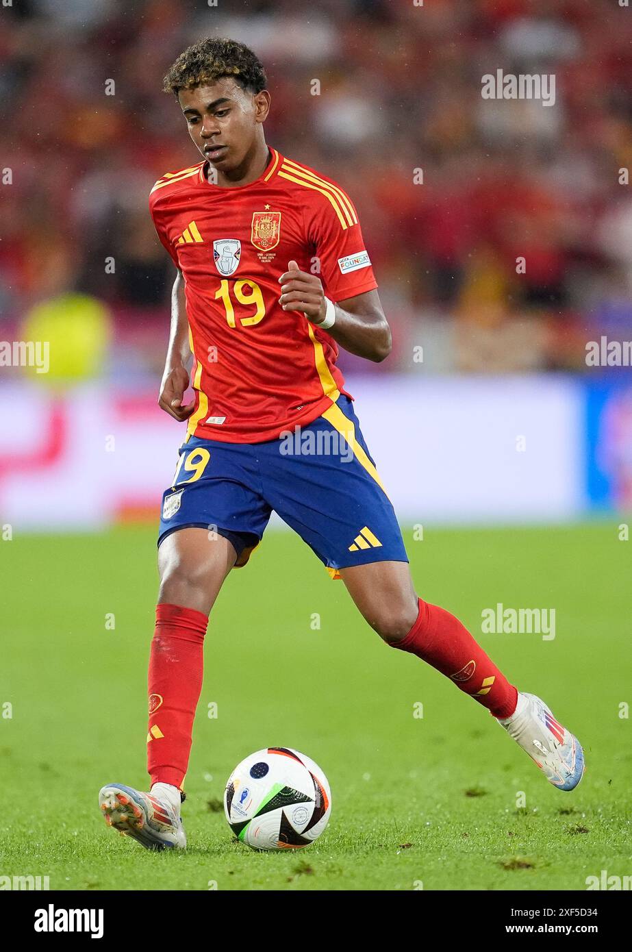 Spain's Lamine Yamal during the UEFA Euro 2024, round of 16 match at