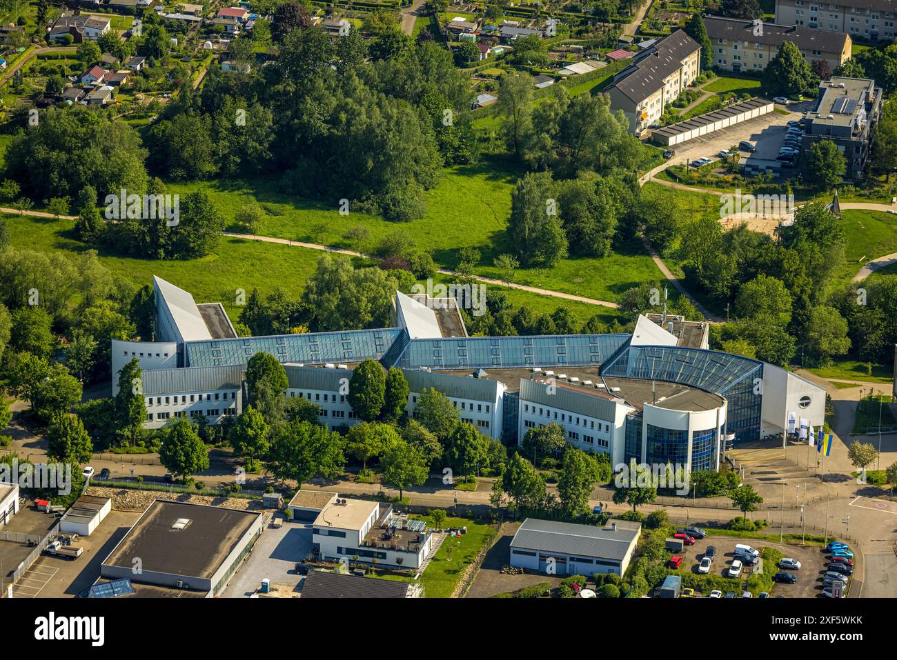 University of witten herdecke building with park hi-res stock ...
