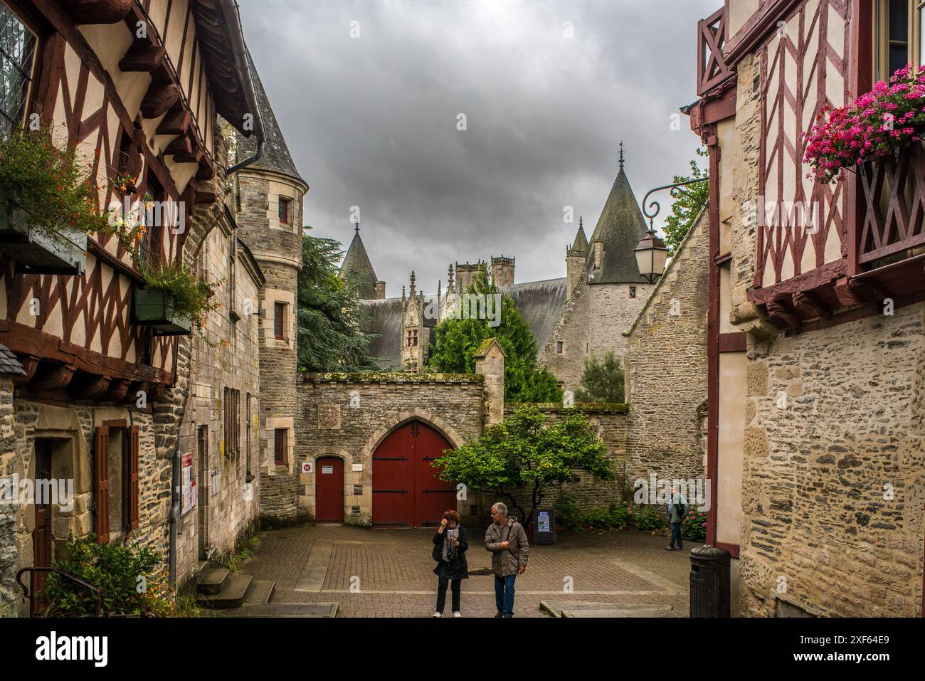 Scenic View Of Josselin Castle And Its Historic Medieval Quarter In 