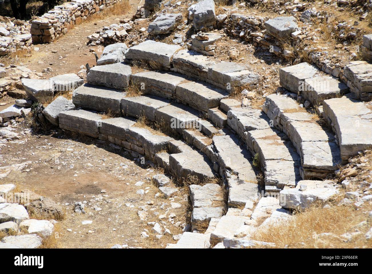 The theatre in the ancient city of Amos near Turunc in Turkey Stock Photo