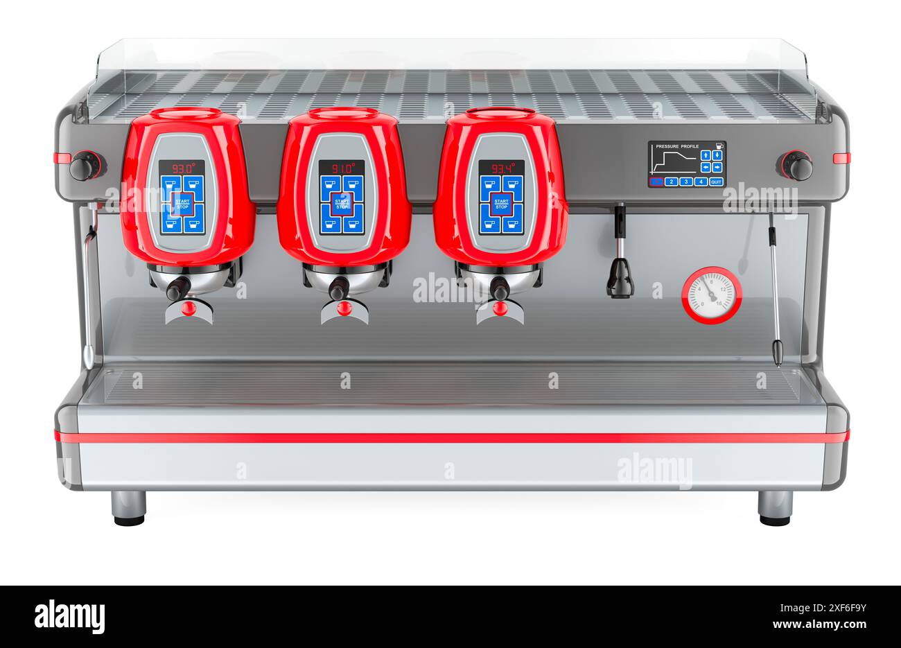 Coffee Machine Professional, espresso coffee machine. 3D rendering ...