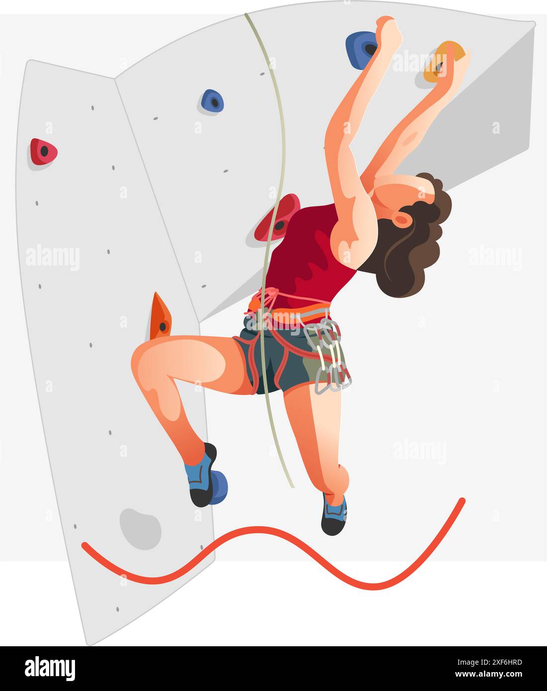 Rock Climbing Training on Climber Boards - Stock Illustration as EPS 10 ...