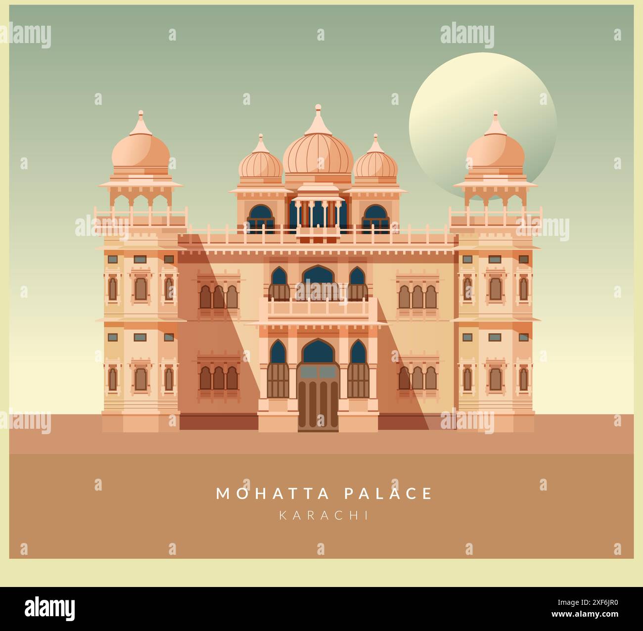 Mohatta Palace Museum - Karachi - Stock Illustration as EPS 10 File ...