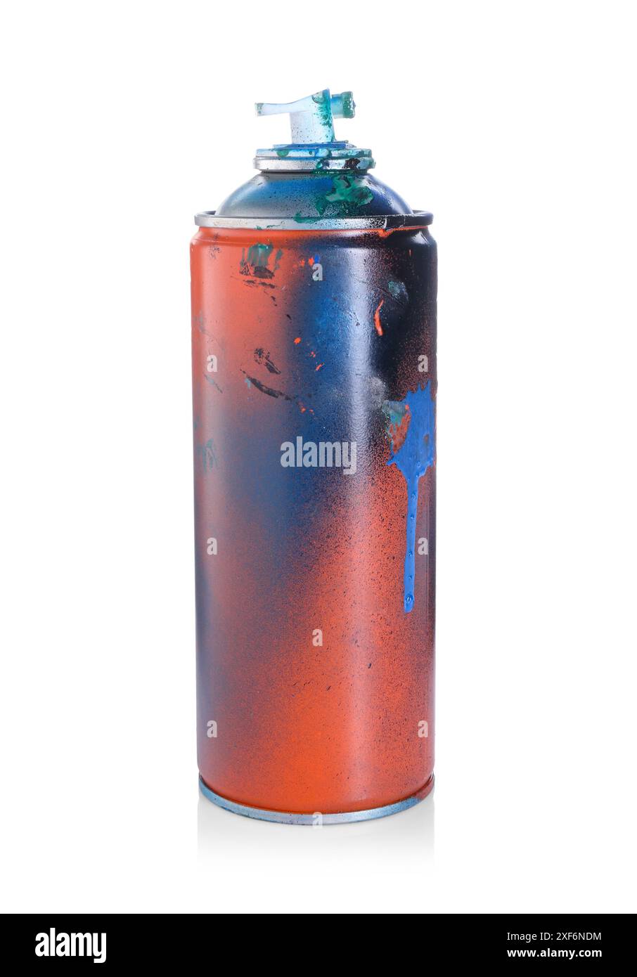 One can of bright spray paint isolated on white Stock Photo - Alamy