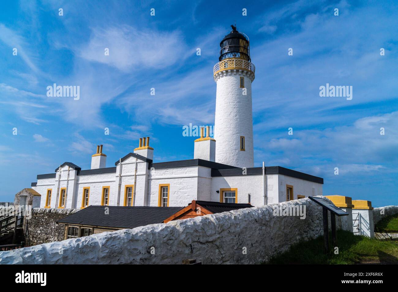 Mull of Galloway lighthouse, by Robert Stephenson, 1828, Wigtownshire, Dumfries and Galloway, Scotland Stock Photo