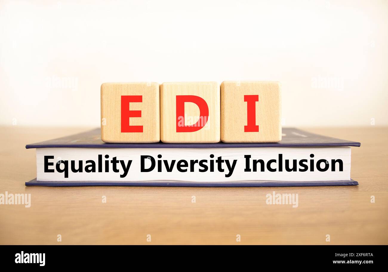 EDI equality diversity inclusion symbol. Concept words EDI equality ...