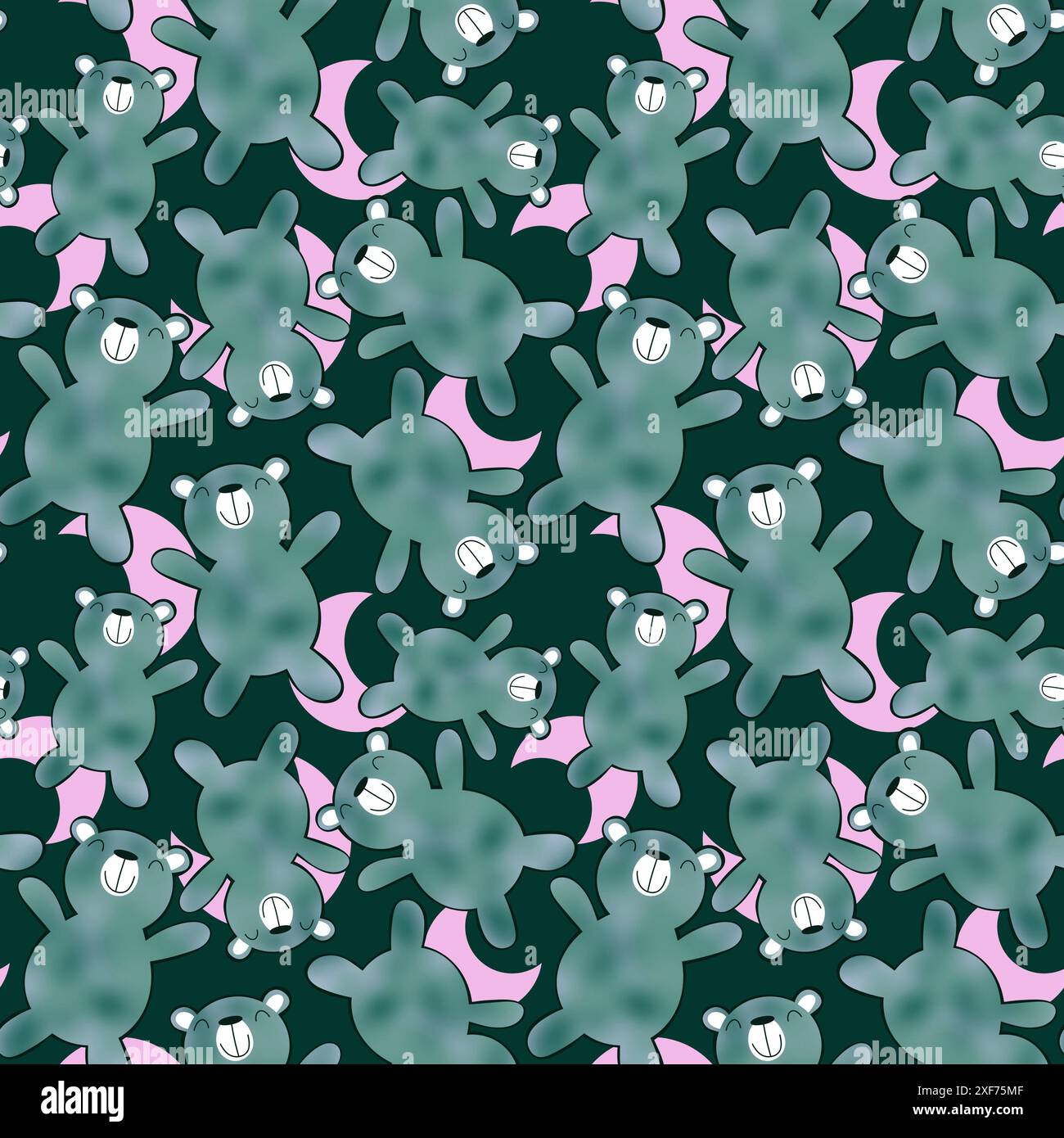 Seamless cute bears pattern hi-res stock photography and images - Alamy
